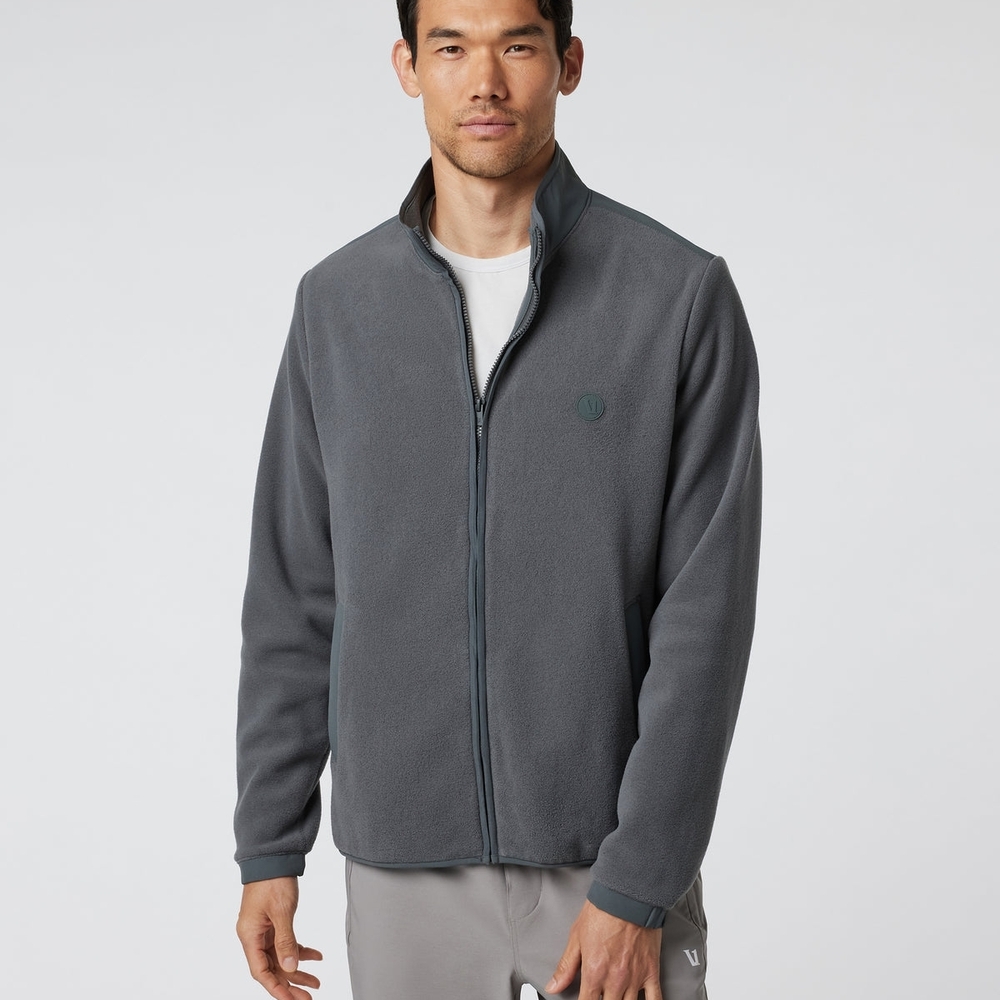 Vuori Men's Aspen Full-Zip Jacket Pewter